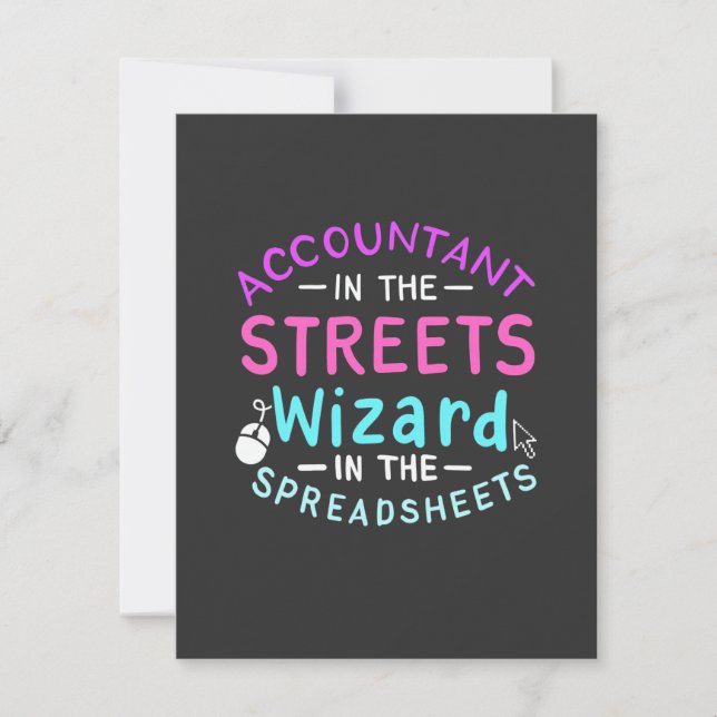 Accountant In The Streets Thank You Card (Front)
