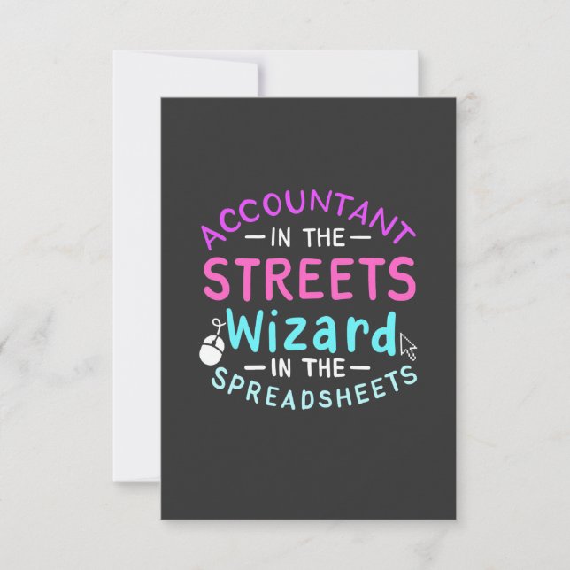 Accountant In The Streets Thank You Card (Front)