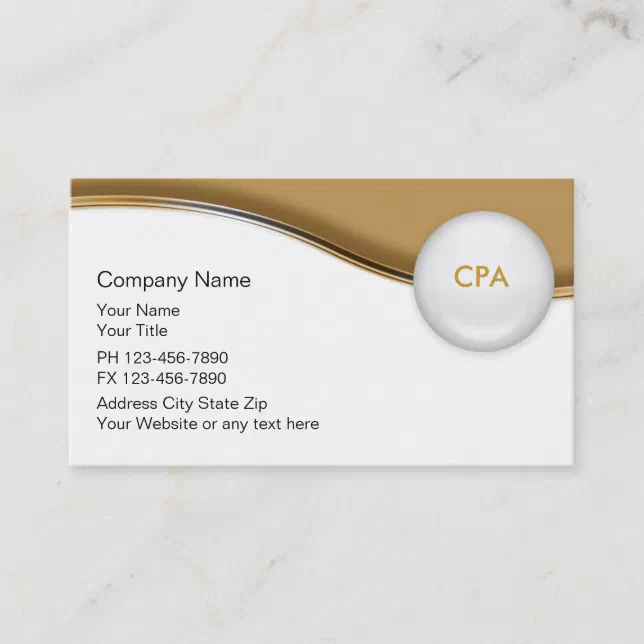 Accountant Indestructible Business Cards (Front)