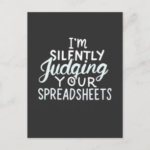 Accountant Judging Your Spreadsheets Invitation Postcard