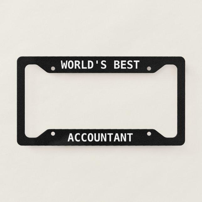 Accountant License Plate Frame Gift (Front)