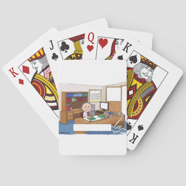 Accountant, Male - Personalized Cartoon Gift Poker Cards (Back)