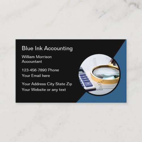 Accountant Modern Budget Business Calling Card