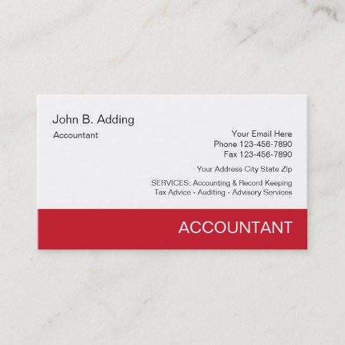 Accountant Modern Business Cards
