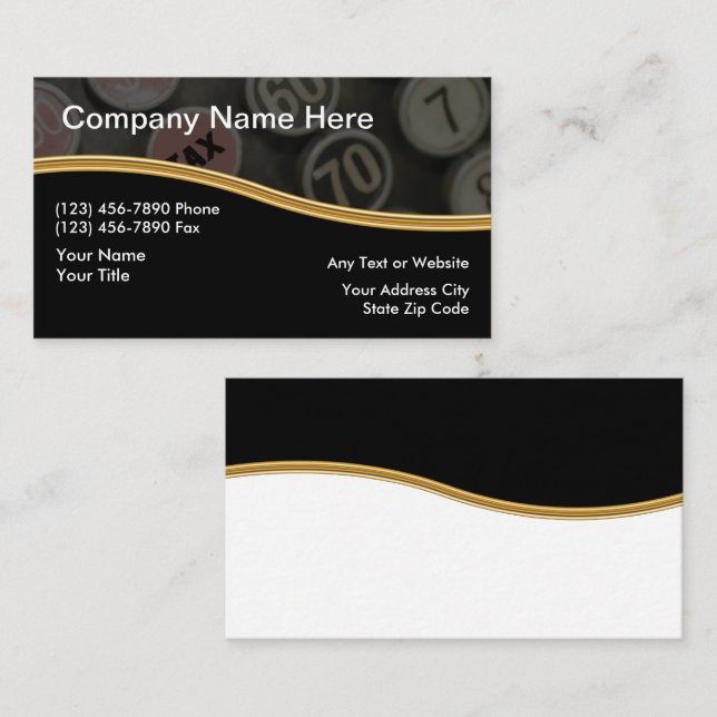 Accountant Modern Business Cards (Front/Back)