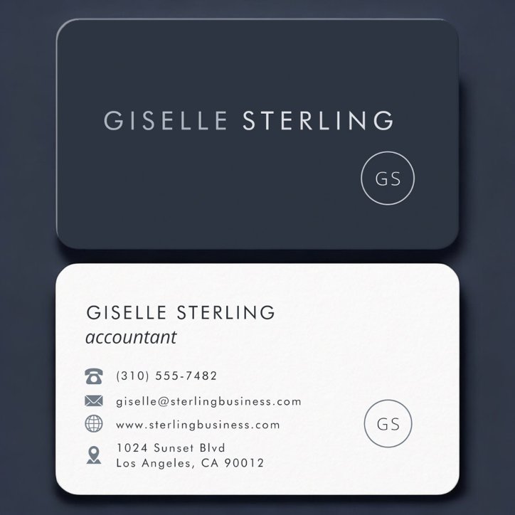Accountant Navy Blue Professional Business Card