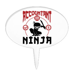 Accountant Ninja Accounting CPA Cake Topper