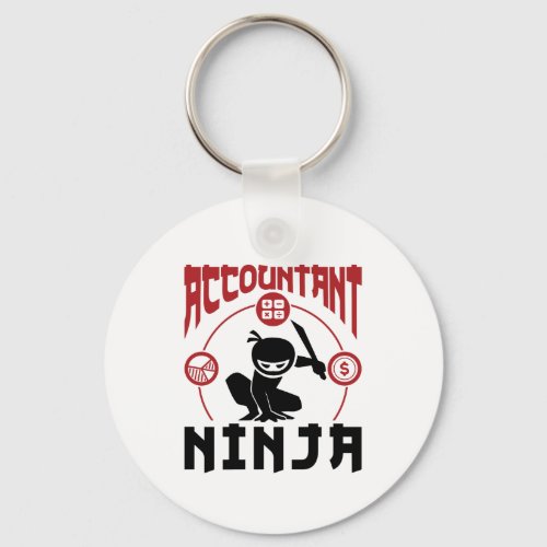 Accountant Ninja Accounting CPA Keychain