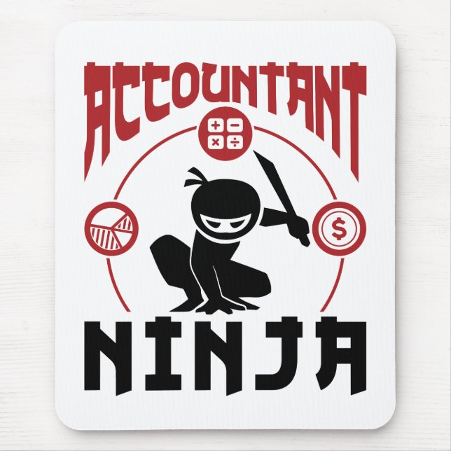 Accountant Ninja Accounting CPA Mouse Pad (Front)