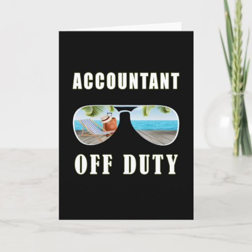 Accountant off duty sunglasses palm beach vacation card