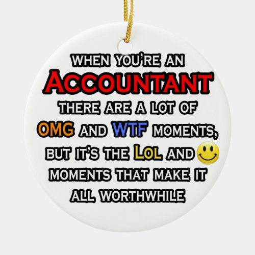 Accountant  OMG WTF LOL Ceramic Ornament
