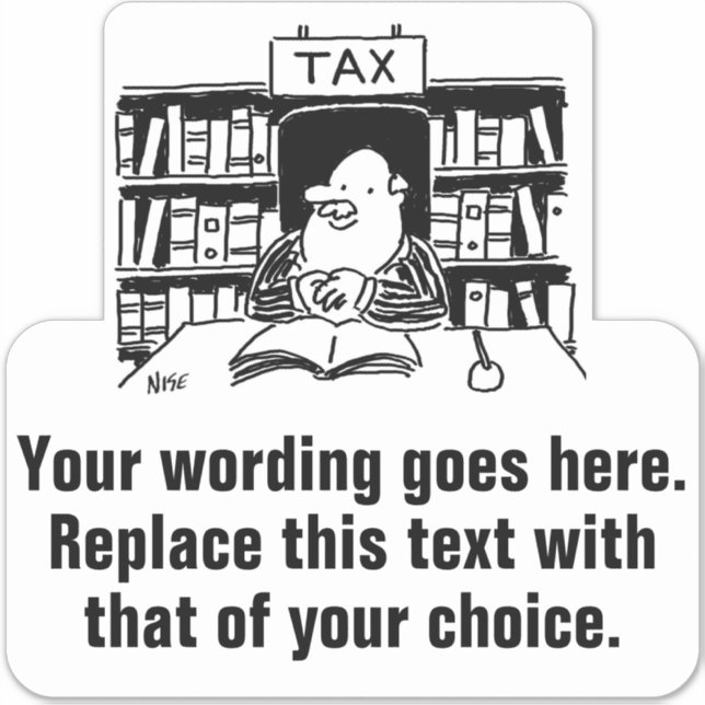 Accountant or Tax Specialist Promotional Sticker (Front)