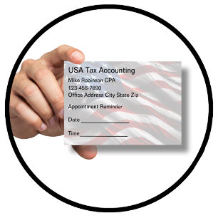 Accountant Patriotic Appointment Reminder Card