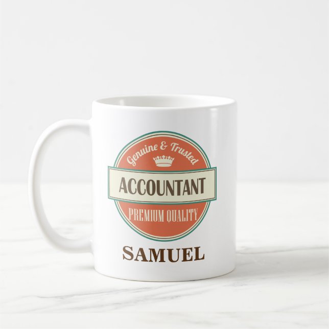 Accountant Personalized Office Mug Gift (Left)
