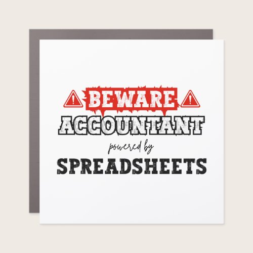 Accountant Powered By Spreadsheet | Accounting Car Magnet Accountant Powered By Spreadsheet | Accounting Car Magnet