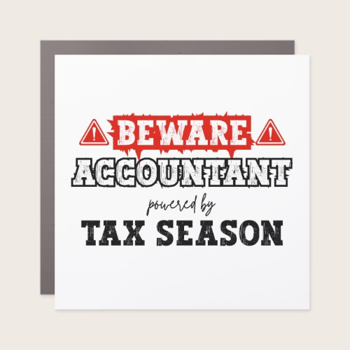 Accountant Powered By Tax Season |Funny Accounting Car Magnet Accountant Powered By Tax Season |Funny Accounting Car Magnet