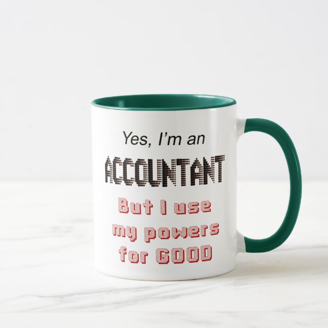 Accountant Powers Funny Office Humor Saying Mug (Right)