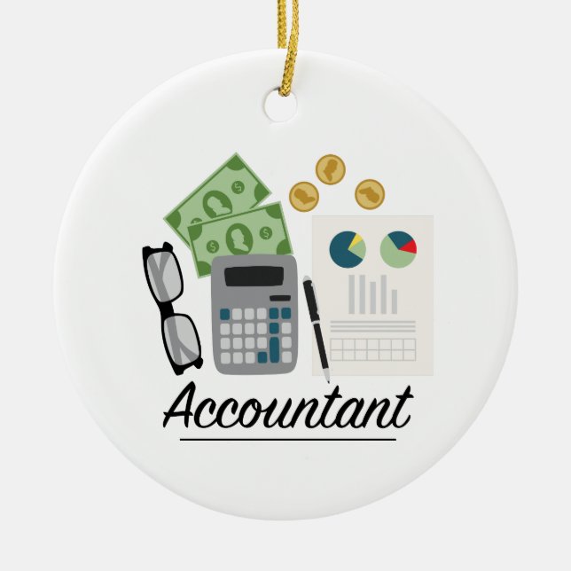 Accountant Profession Ceramic Ornament (Front)