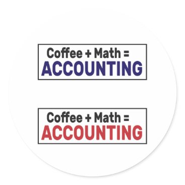 Accountant Profession Classic Round Sticker Accountant Profession Classic Round Sticker