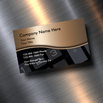 Accountant Professional Cpa Business Card Magnet by Luckyturtle at Zazzle