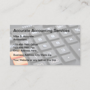 Accountant Professional CPA Business Cards