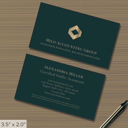 Accountant Professional Luxury Logo Business Card
