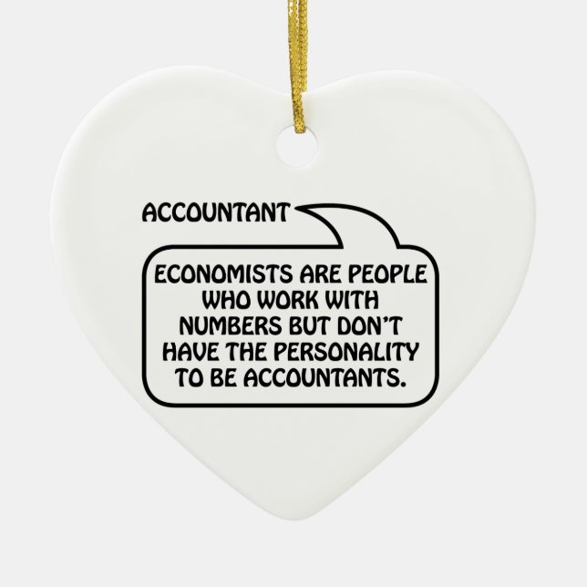 Accountant Quote Bubble Ceramic Ornament (Front)