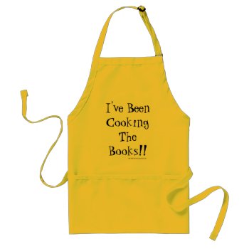Accountant Retirement Gift Idea Cooking The Books Adult Apron by accountingcelebrity at Zazzle