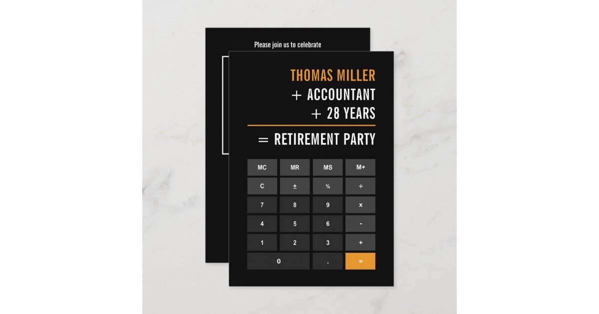 Accountant Retirement Party Invitation | Zazzle