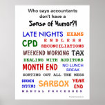 Accountant Sense of Humor Funny Motivational Poster