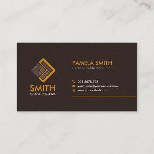 Accountant Services _ Brown and Harvest Yellow Business Card