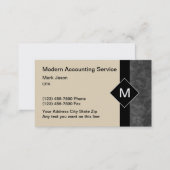 Accountant Services Monogram Business Cards (Front/Back)