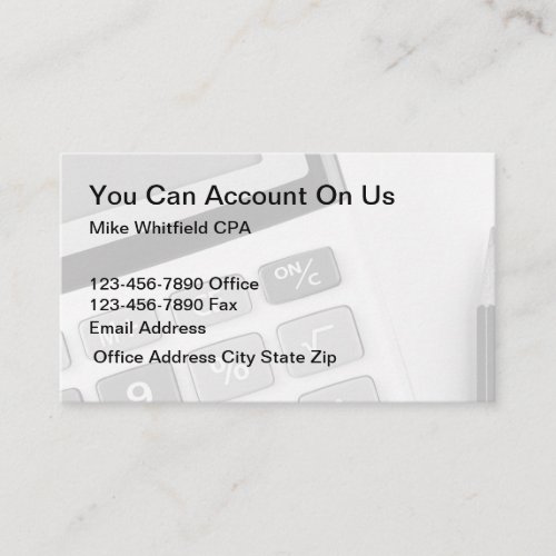 Accountant Simple Business Cards 