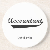 Accountant Sports Style Text Coaster