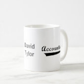 Accountant Sports Style Text Coffee Mug (Front Right)