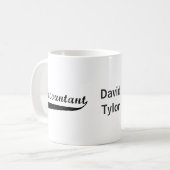 Accountant Sports Style Text Coffee Mug (Front Left)