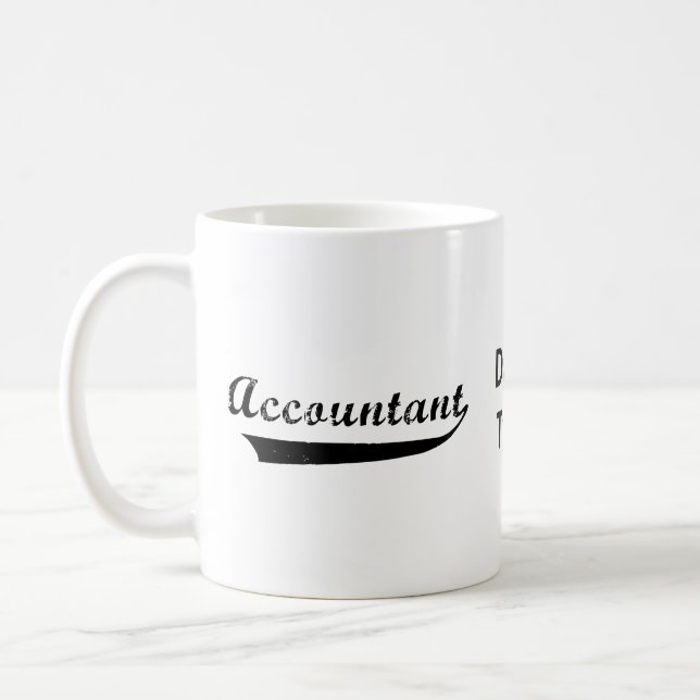 Accountant Sports Style Text Coffee Mug (Left)