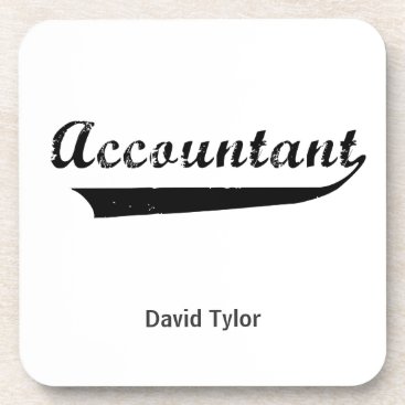 Accountant Sports Style Text Drink Coaster
