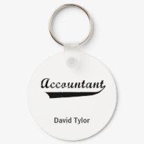 Accountant Sports Style Text Keychain