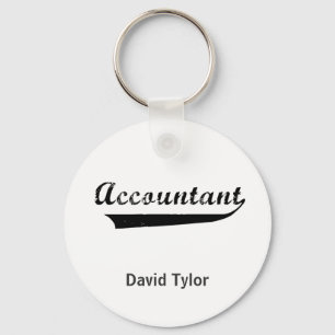 Accountant Sports Style Text Keychain