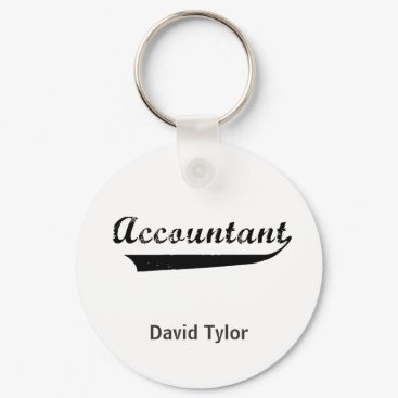 Accountant Sports Style Text Keychain