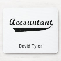 Accountant Sports Style Text Mouse Pad