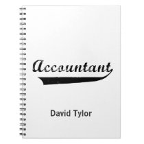 Accountant Sports Style Text Notebook