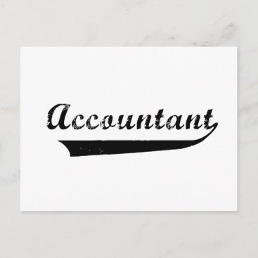Accountant Sports Style Text Postcard