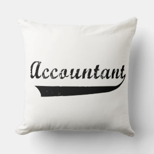 Accountant Sports Style Text Throw Pillow