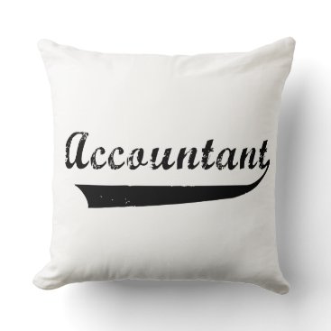 Accountant Sports Style Text Throw Pillow