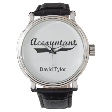 Accountant Sports Style Text Watch