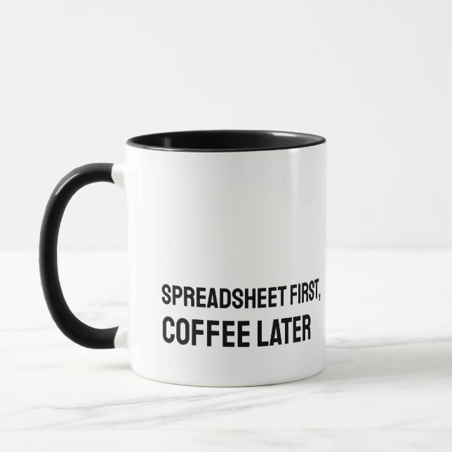 Accountant Spreadsheet Funny Mug (Left)
