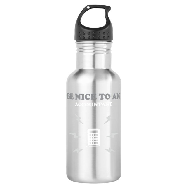 Accountant Stainless Steel Water Bottle (Front)