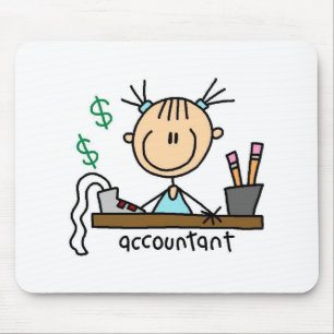 Accountant Stick Figure Mousepad